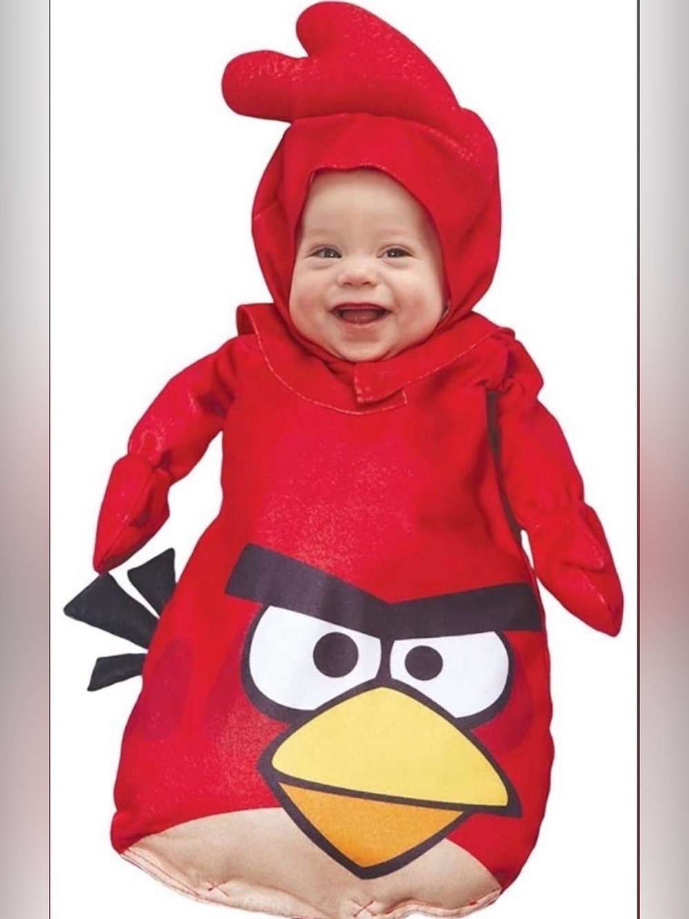 Red Angry Bird Infant baby 0--9mn Costume Bunting Tunic
Hood Licensed Angry Bird
